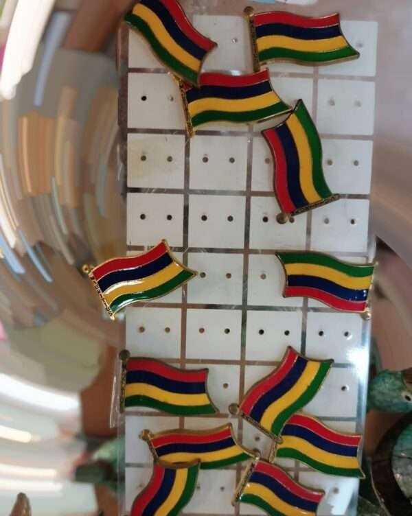 Metal Pin Mauritius Flag